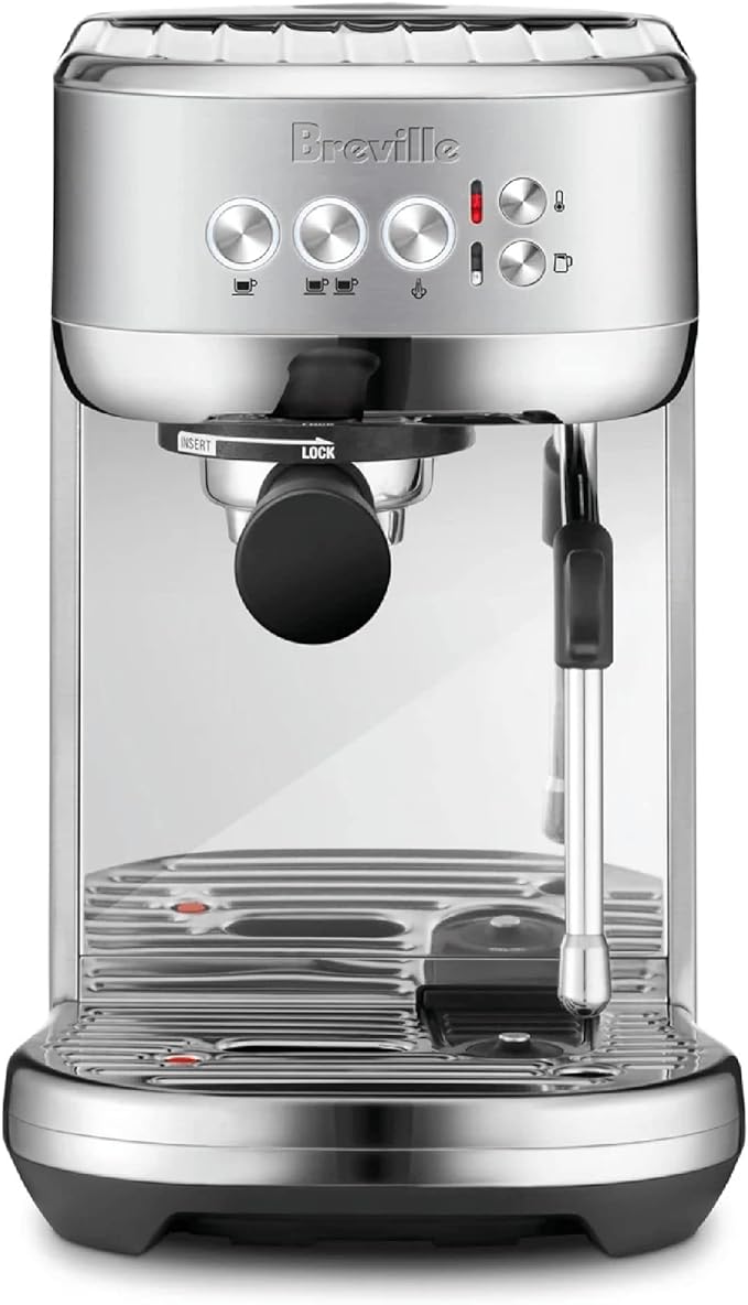 Machine espresso compacte Breville Bambino Plus en acier inoxydable avec buse vapeur