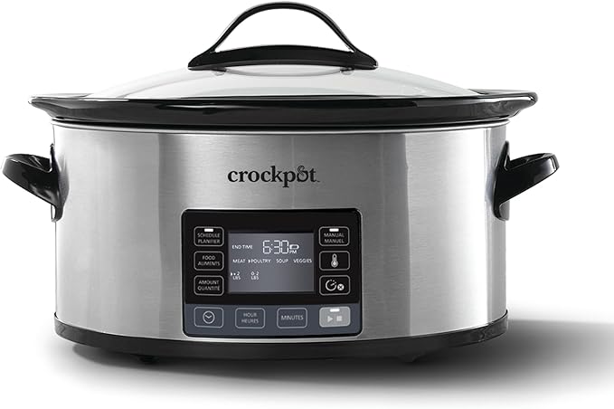 Programmable Crock-Pot slow cooker 6-quart in stainless steel