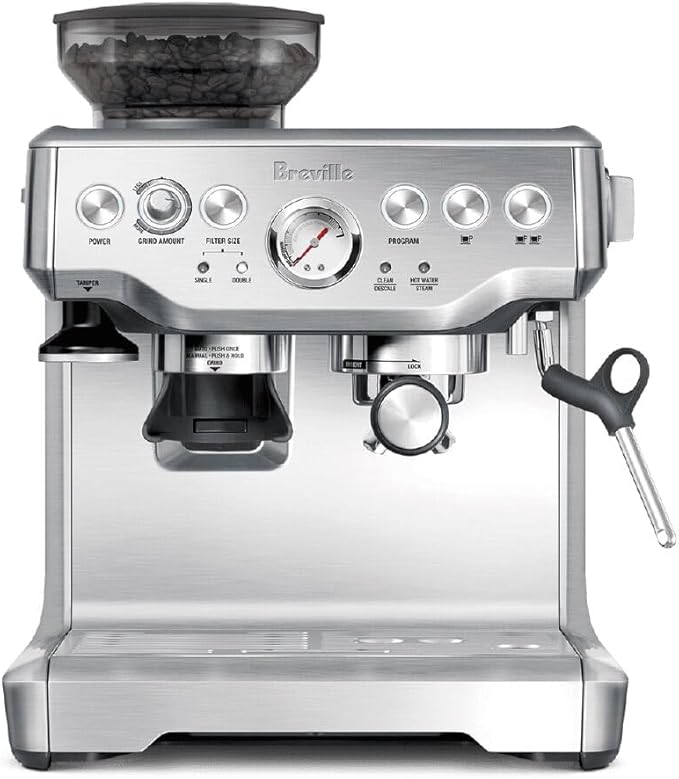 Breville Barista Express BES870XL espresso machine in stainless steel