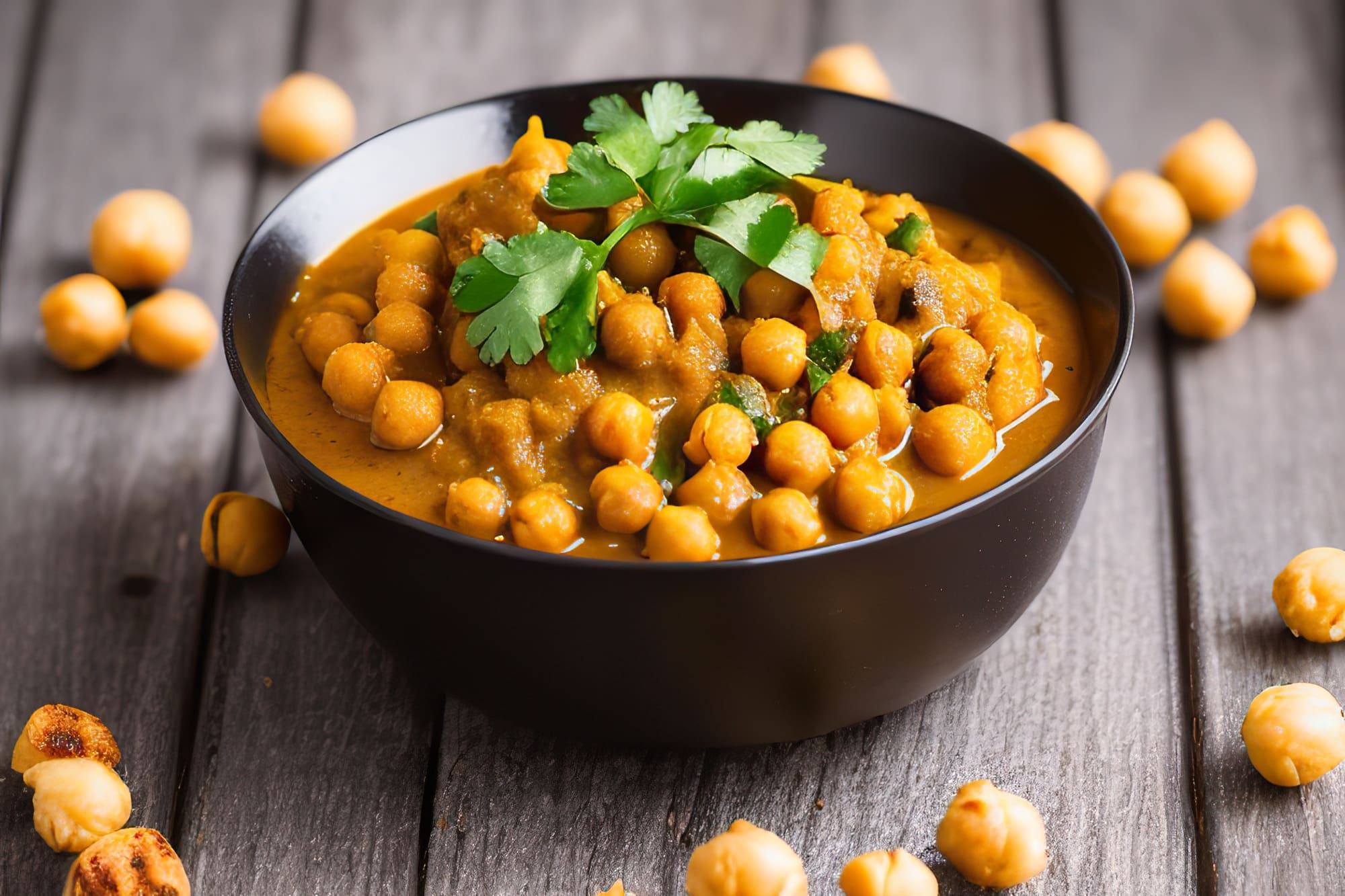 Délicieux curry de pois chiches et lait de coco
