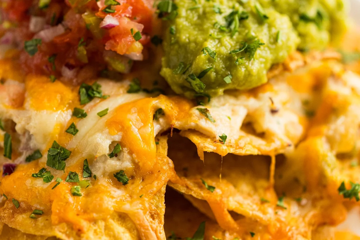 Loaded Nachos Supreme with Cheese & Spiced Beef